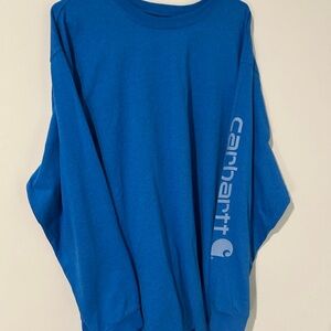 Carhartt Men's Long Sleeve Blue Tee for Men. Size:XXL relaxed fit